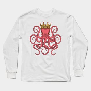 Octopus King Crown Long Sleeve T-Shirt